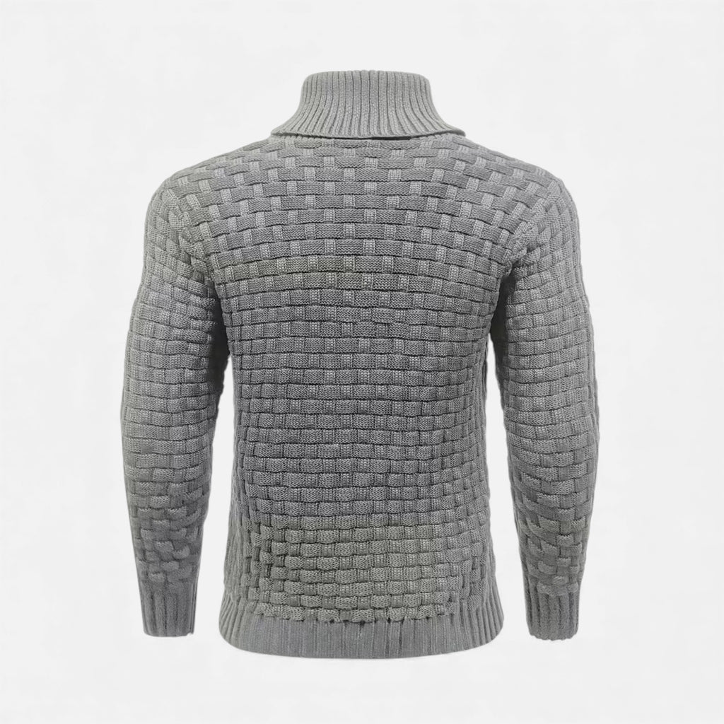 Monvéline | Men’s Waffle Knit Sweater – Classic Winter Ease