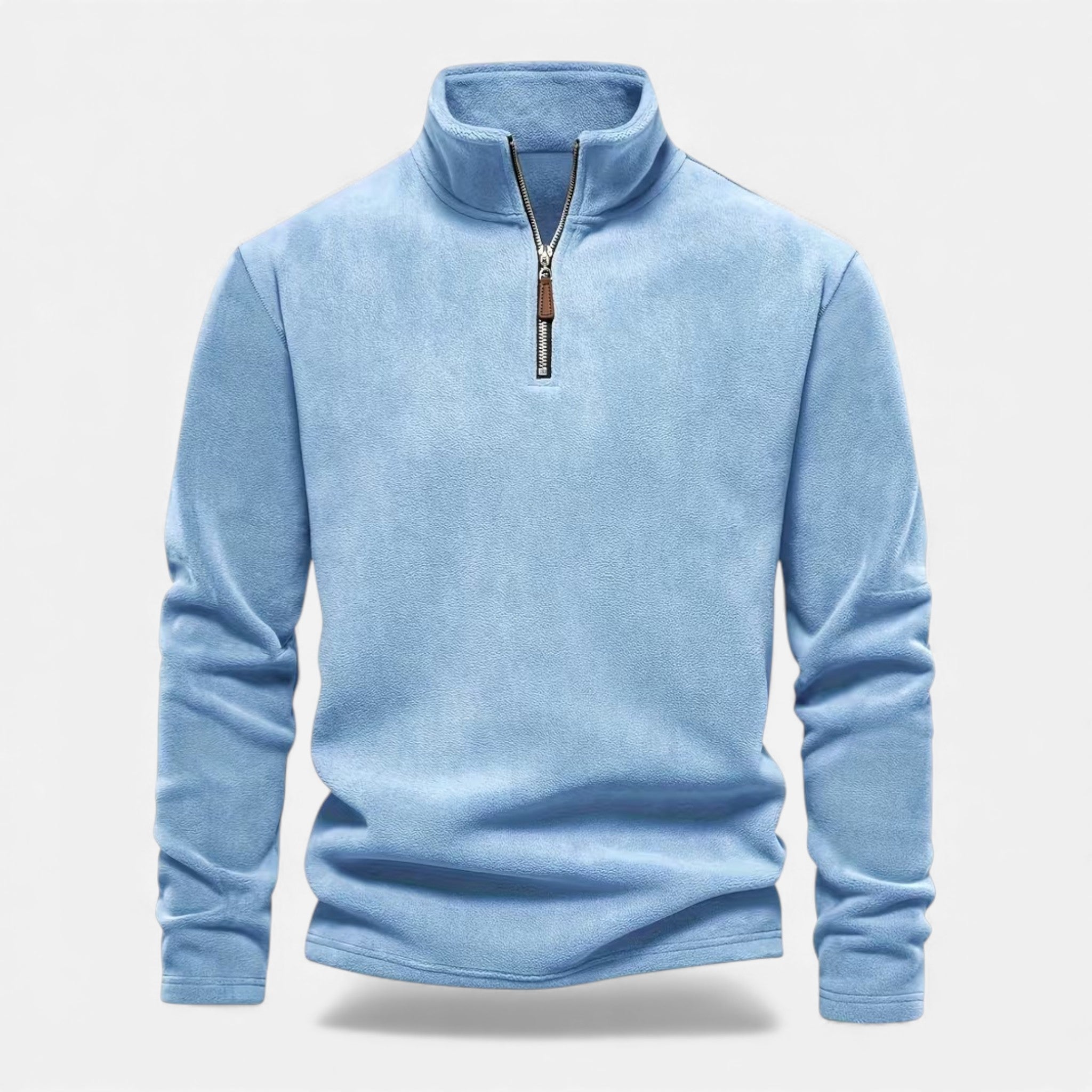 Monvéline | Men’s Lamb-Fleece Sweatshirt – Heritage Stand Collar