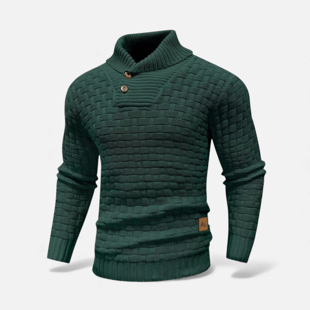 Monvéline | Men’s Waffle Knit Sweater – Classic Winter Ease