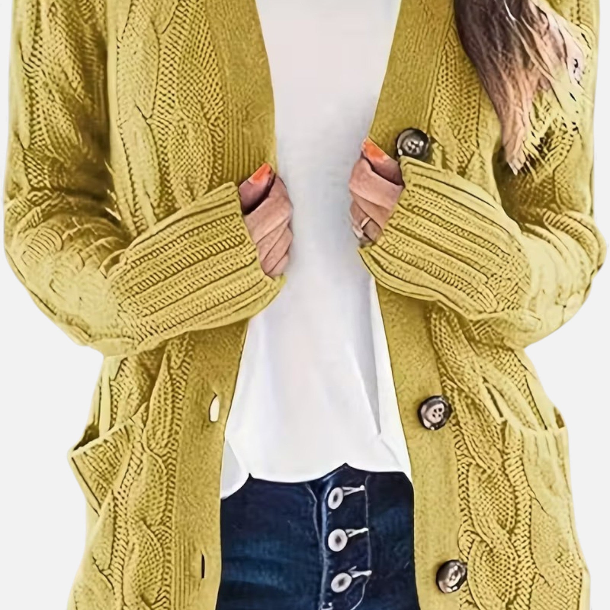 Monvéline | Women’s Cable Knit Cardigan – Heritage Soft-Touch Warmth