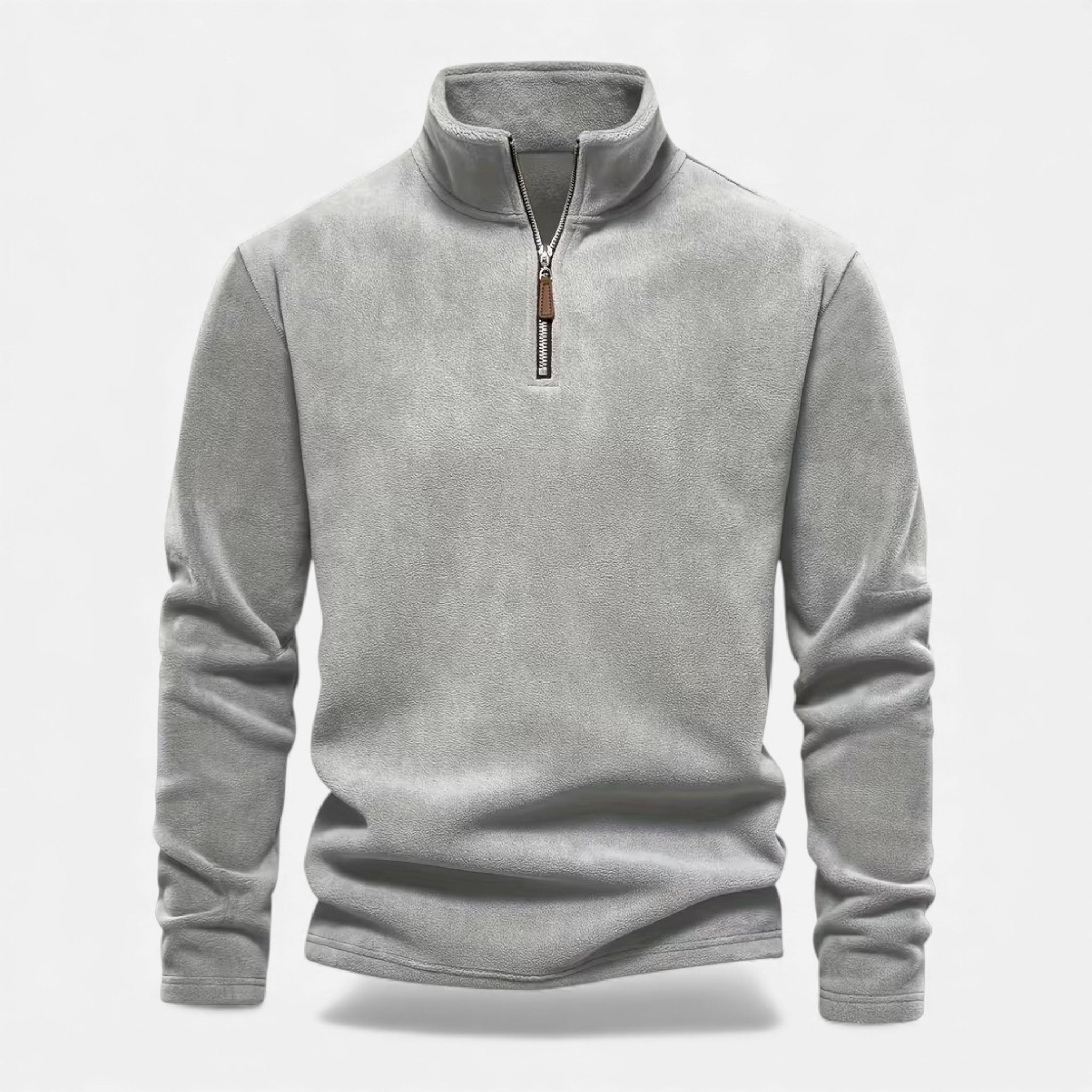 Monvéline | Men’s Lamb-Fleece Sweatshirt – Heritage Stand Collar
