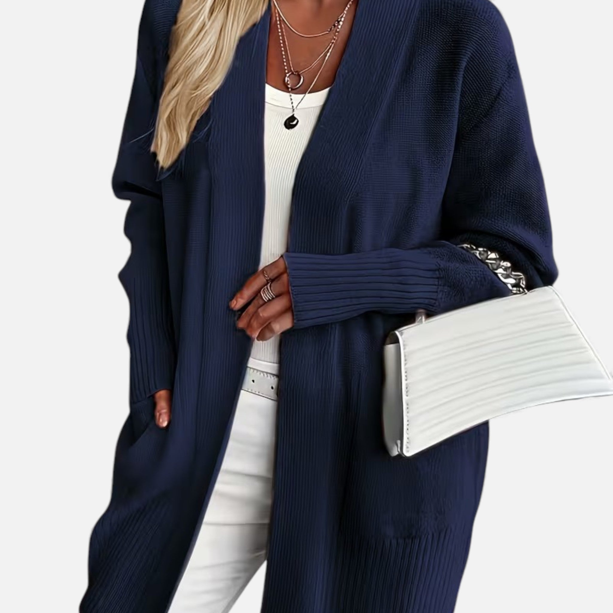 Monvéline | Women’s Knit Cardigan – Longline Everyday Elegance