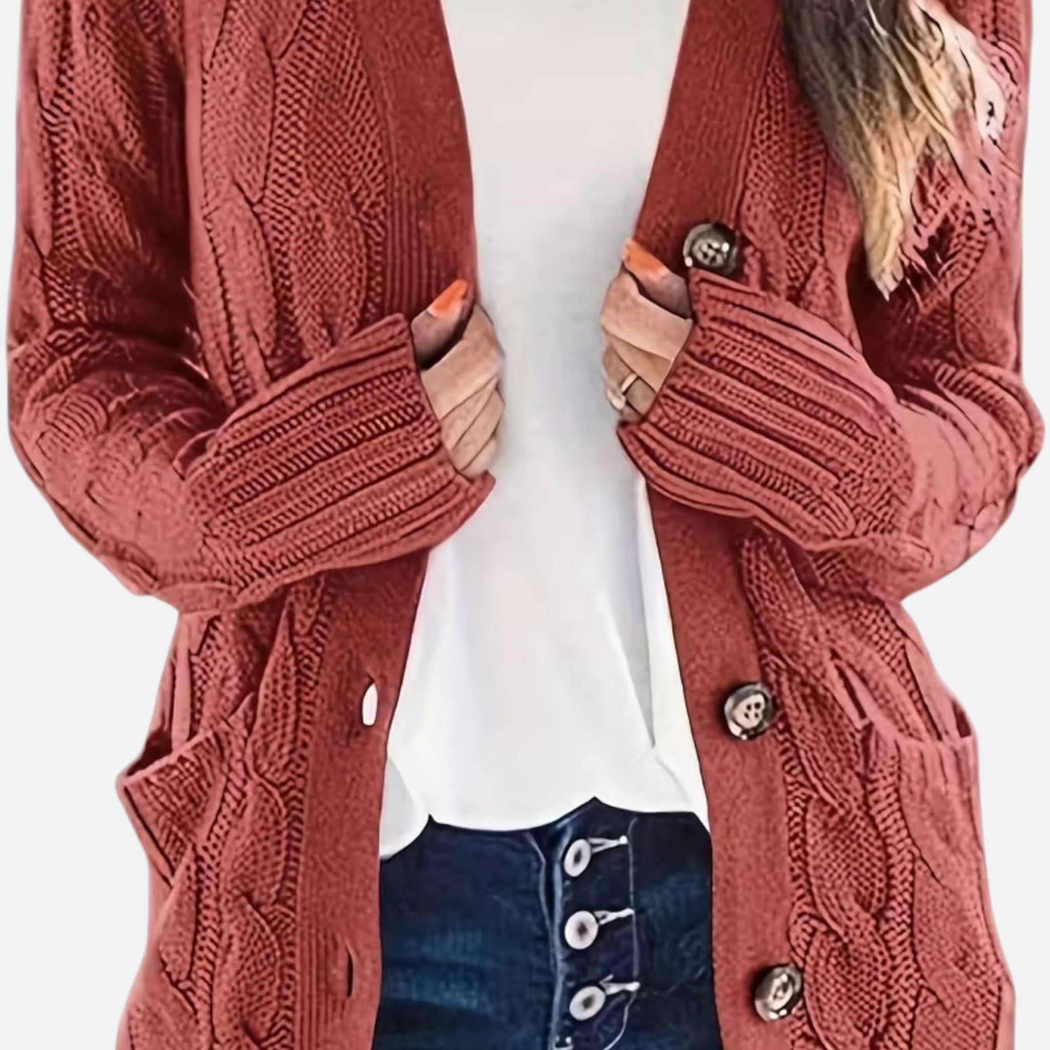 Monvéline | Women’s Cable Knit Cardigan – Heritage Soft-Touch Warmth