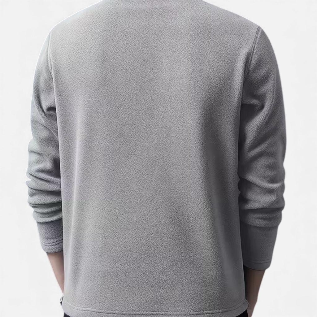 Monvéline | Men’s Lamb-Fleece Sweatshirt – Heritage Stand Collar