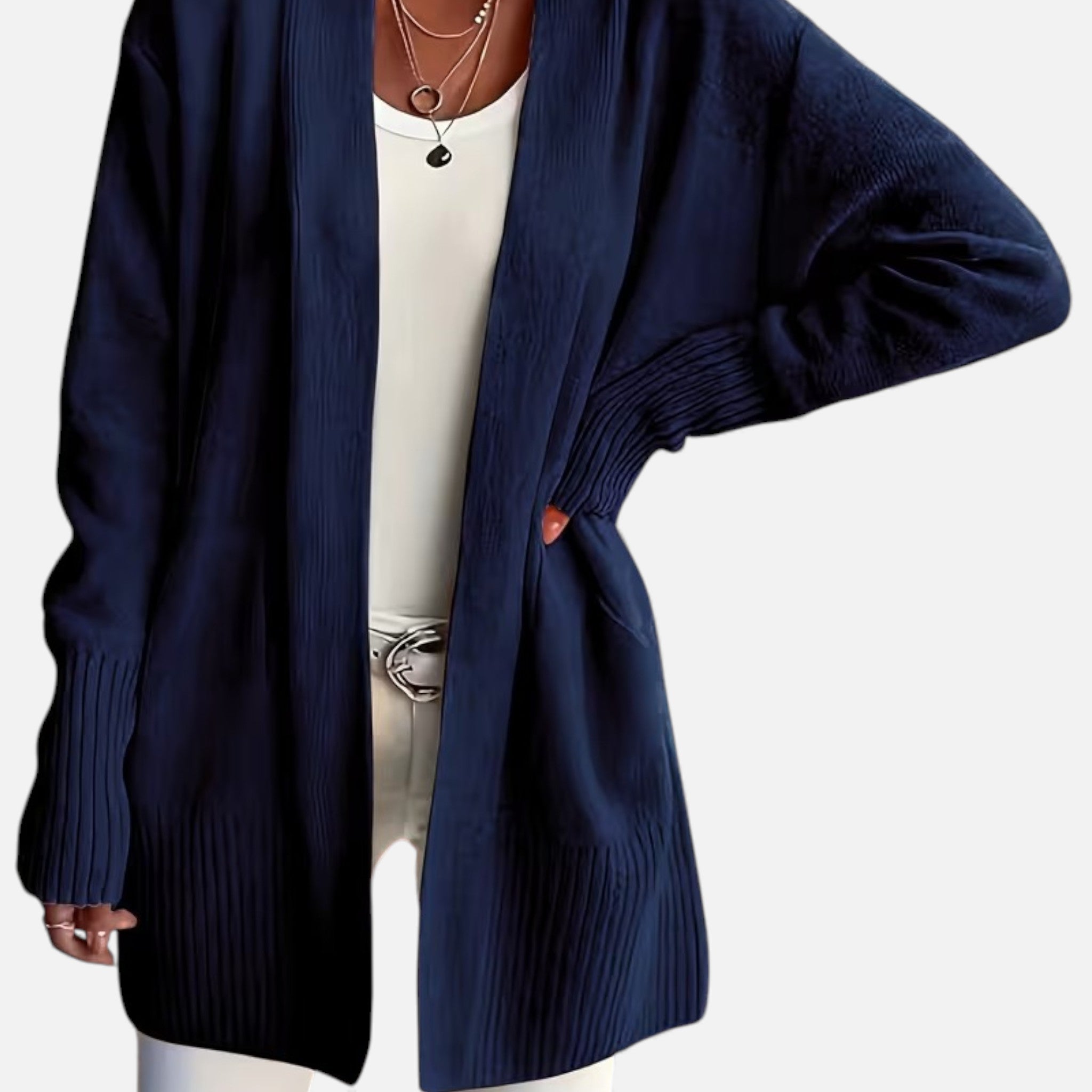 Monvéline | Women’s Knit Cardigan – Longline Everyday Elegance