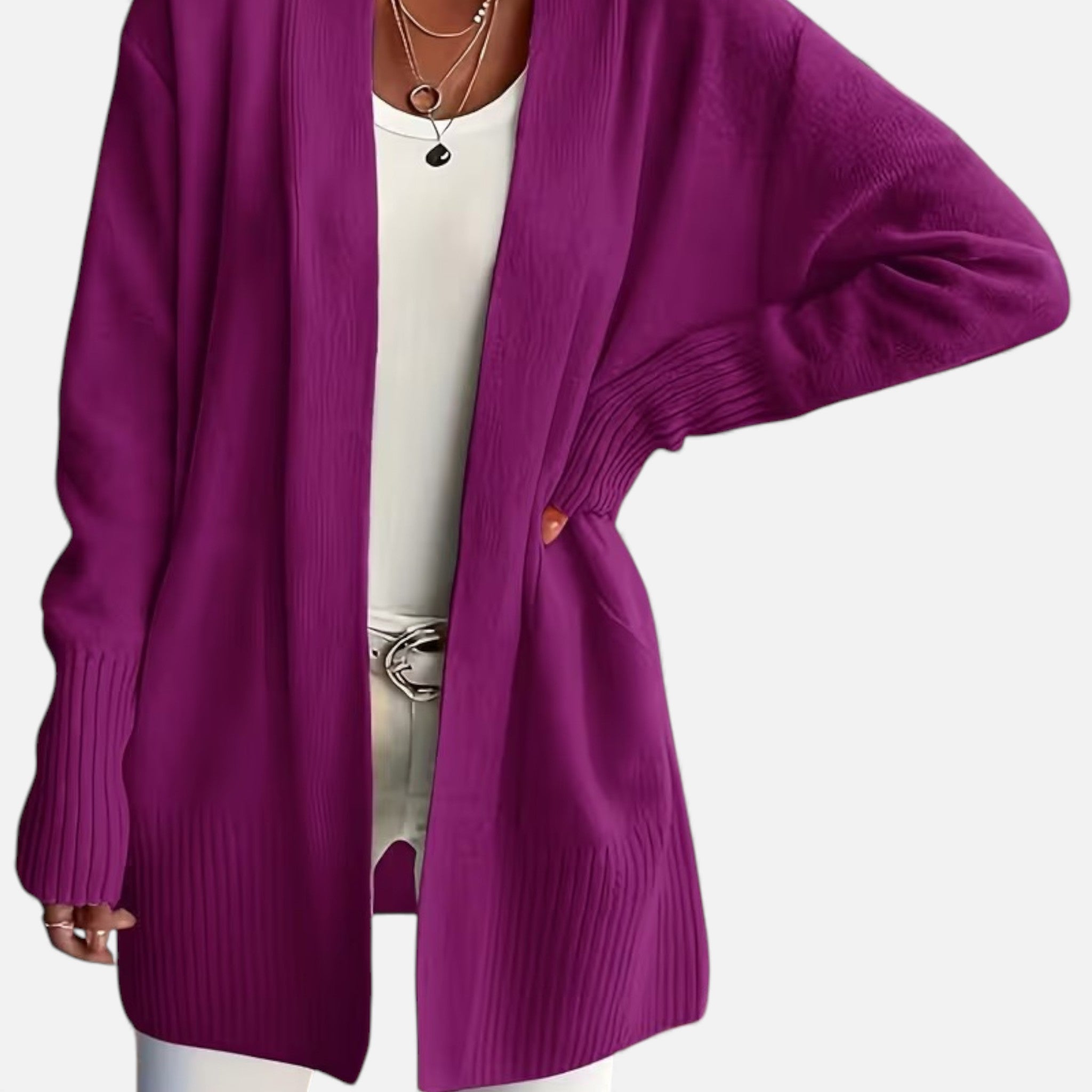 Monvéline | Women’s Knit Cardigan – Longline Everyday Elegance