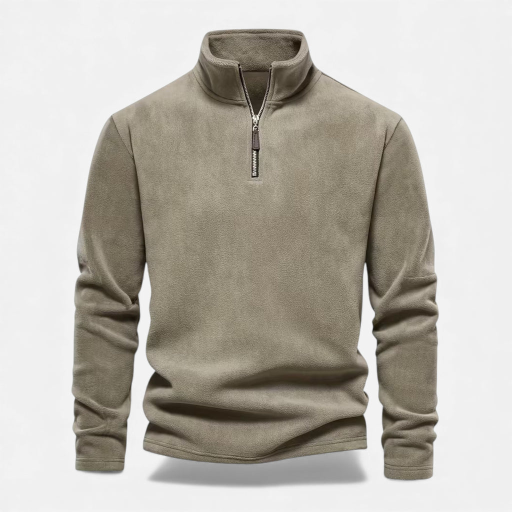 Monvéline | Men’s Lamb-Fleece Sweatshirt – Heritage Stand Collar