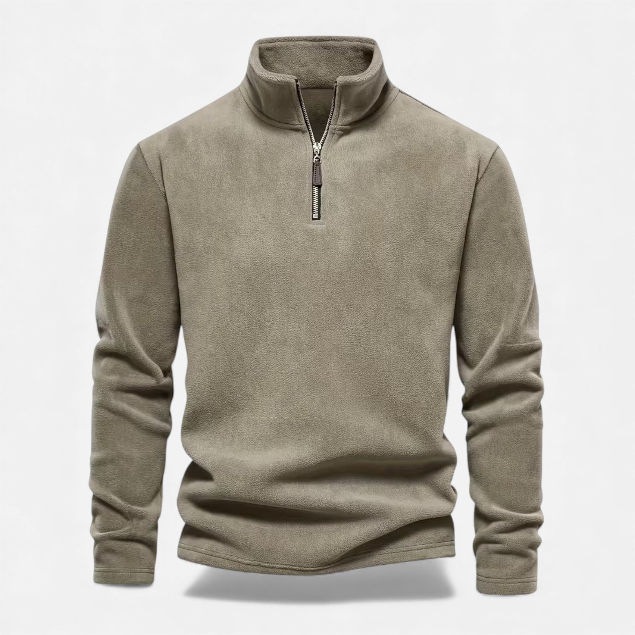 Monvéline | Men’s Lamb-Fleece Sweatshirt – Heritage Stand Collar
