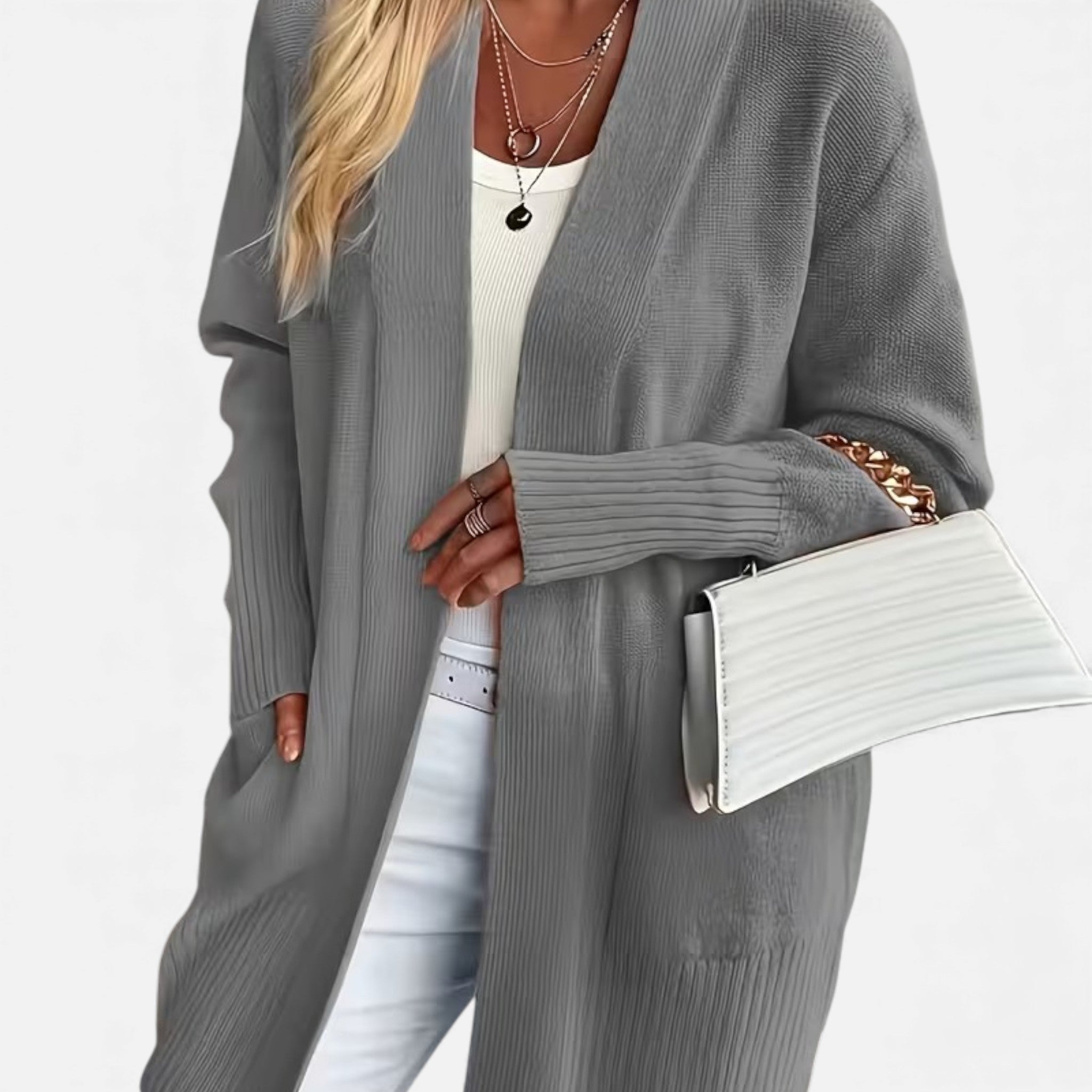 Monvéline | Women’s Knit Cardigan – Longline Everyday Elegance