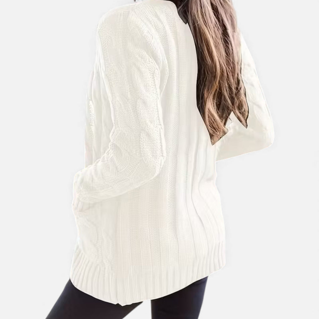 Monvéline | Women’s Cable Knit Cardigan – Heritage Soft-Touch Warmth