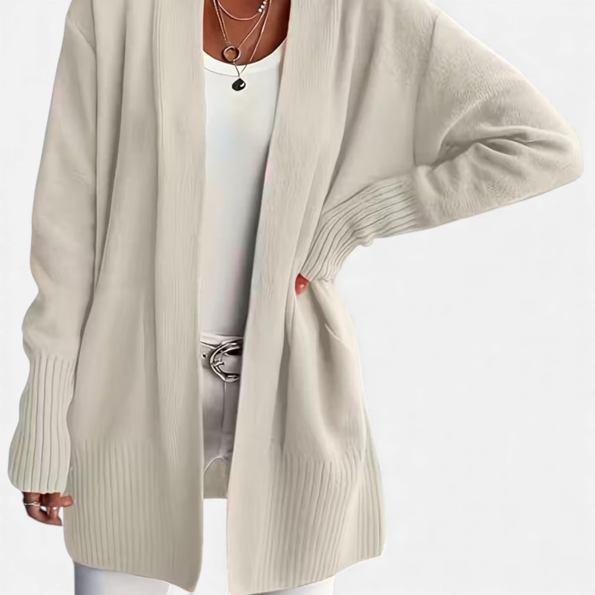 Monvéline | Women’s Knit Cardigan – Longline Everyday Elegance
