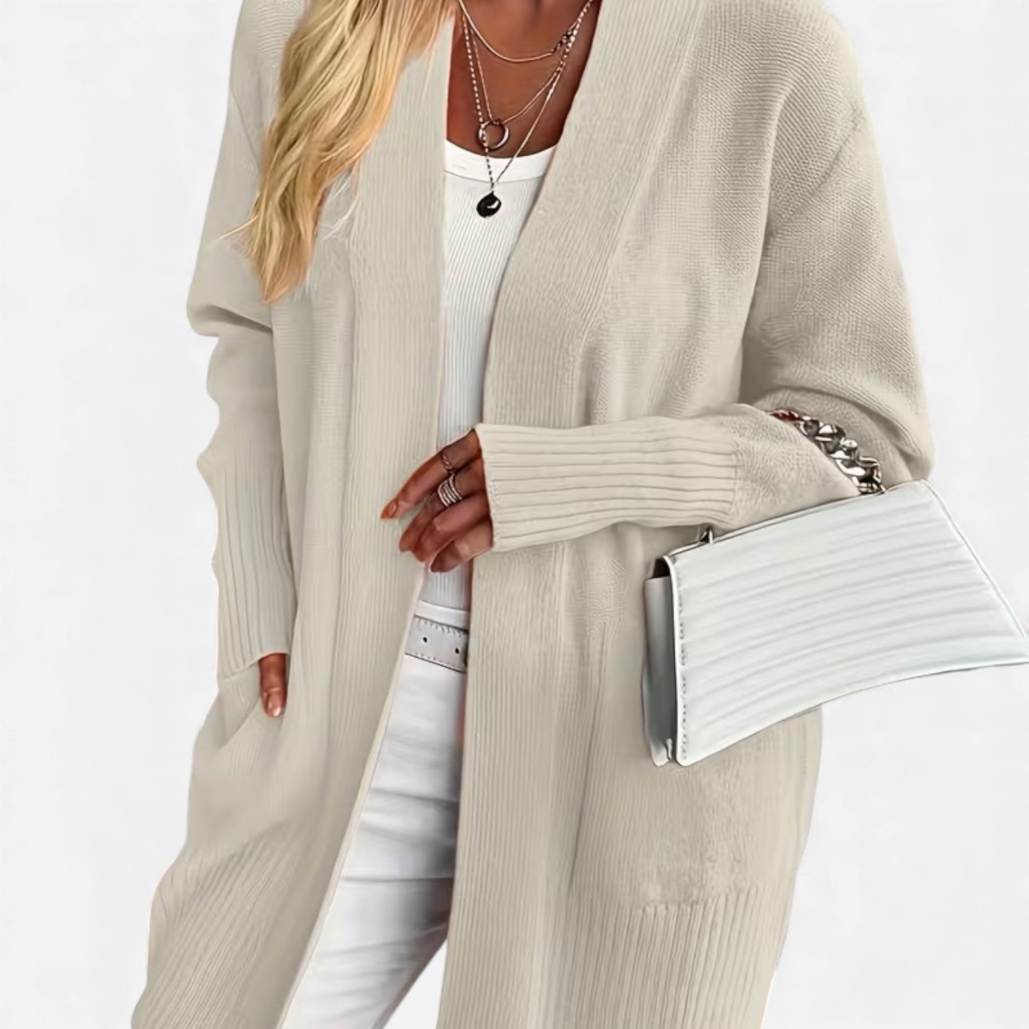 Monvéline | Women’s Knit Cardigan – Longline Everyday Elegance