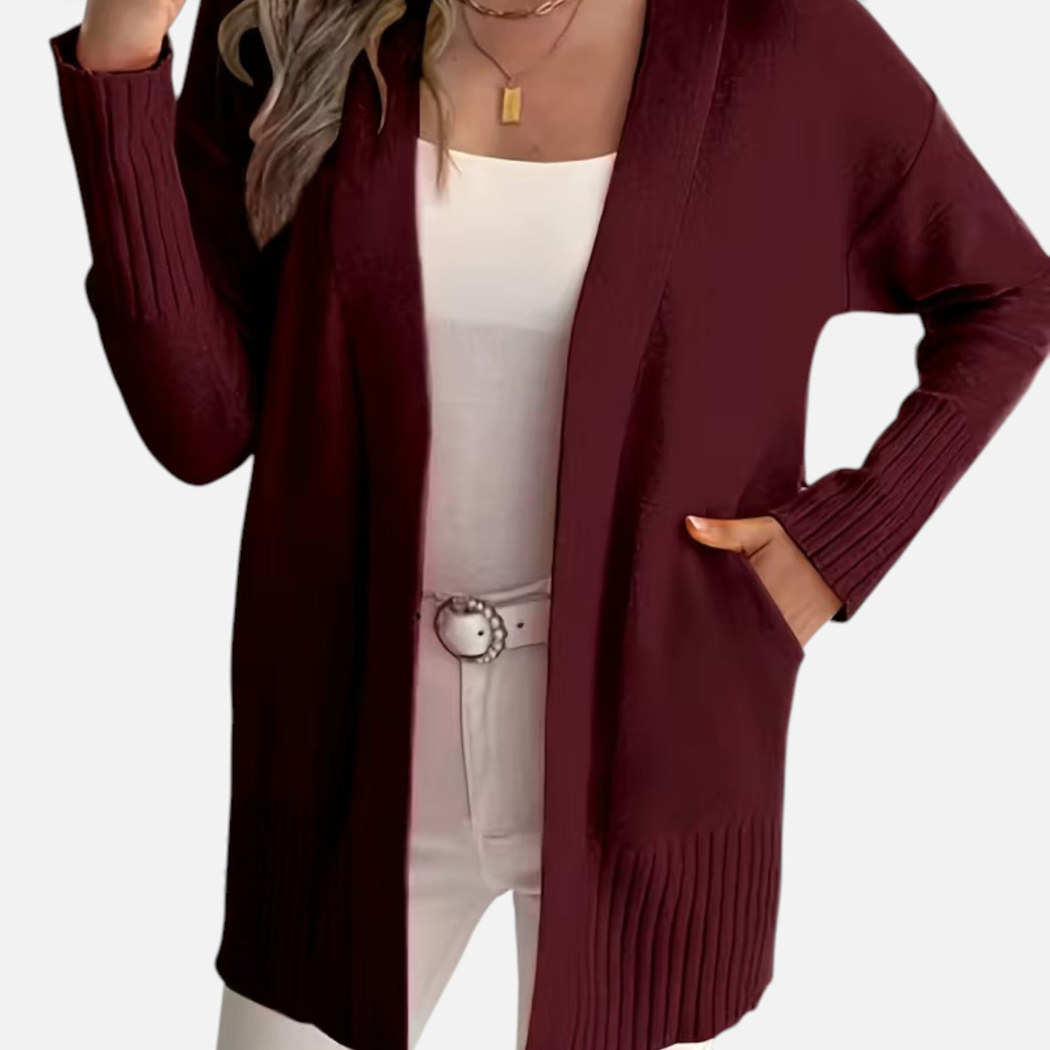 Monvéline | Women’s Knit Cardigan – Longline Everyday Elegance