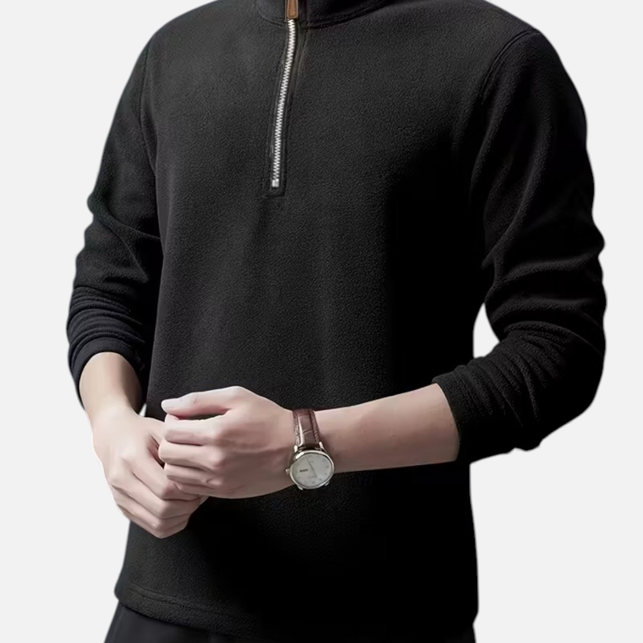 Monvéline | Men’s Lamb-Fleece Sweatshirt – Heritage Stand Collar