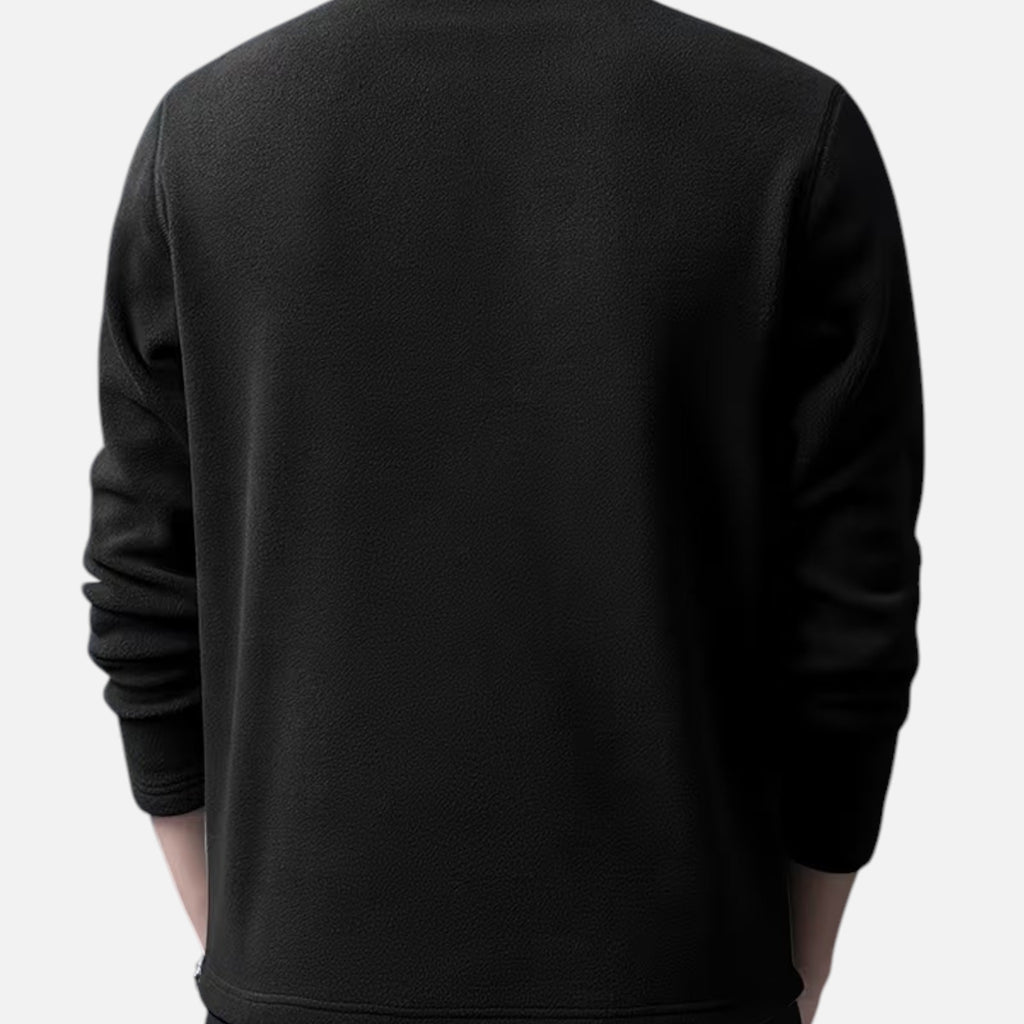 Monvéline | Men’s Lamb-Fleece Sweatshirt – Heritage Stand Collar