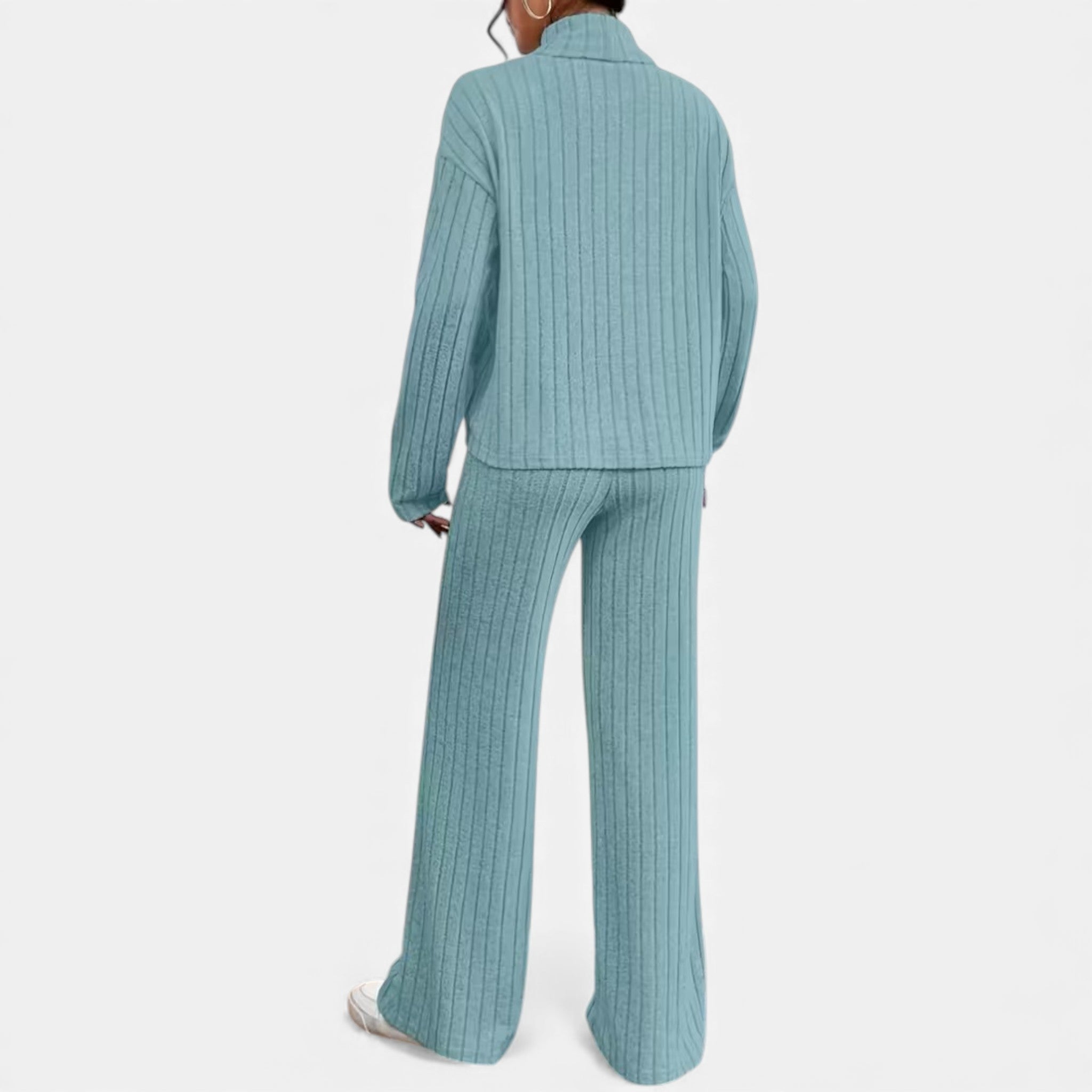 Monvéline | Women’s Two-Piece Set – Refined Ribbed Comfort