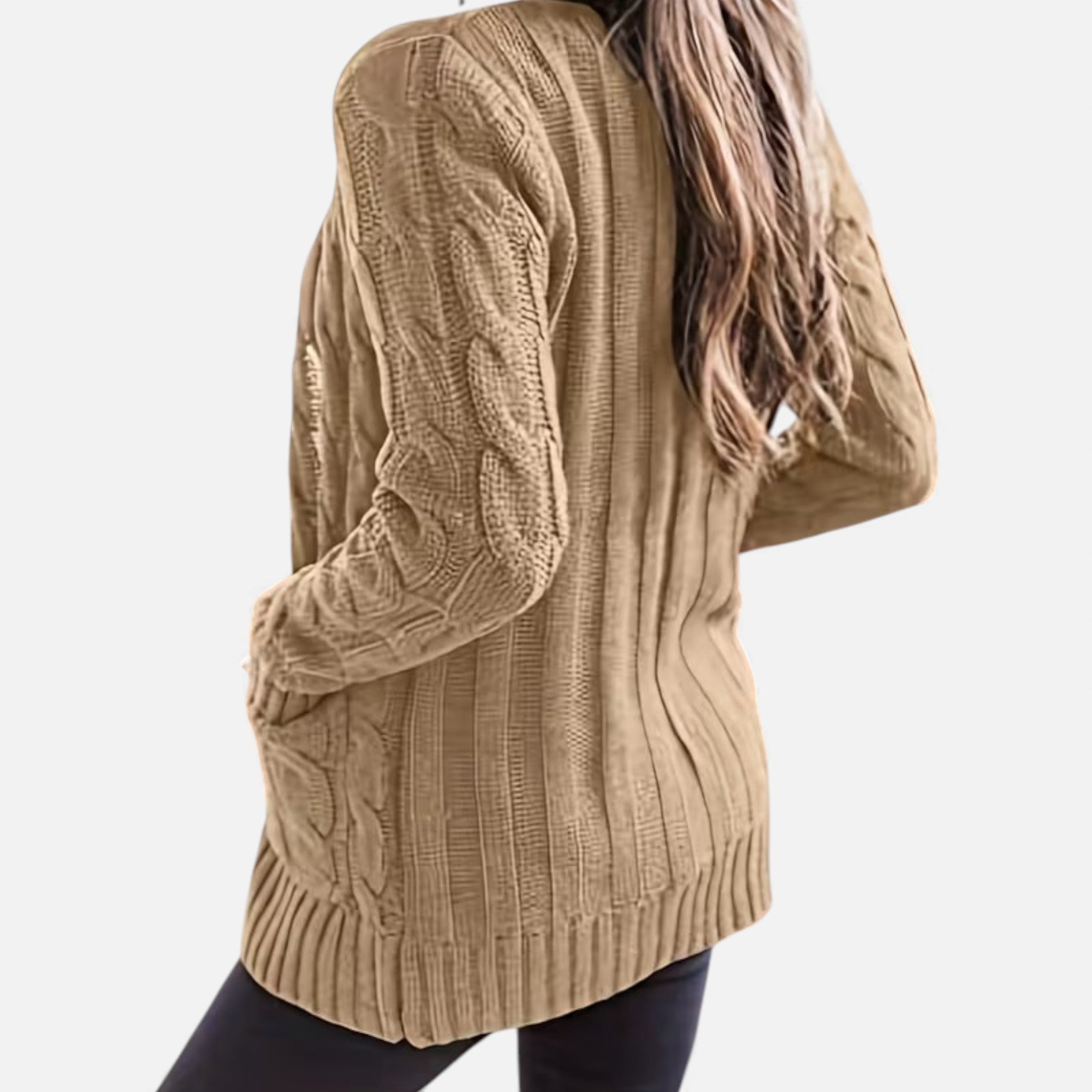Monvéline | Women’s Cable Knit Cardigan – Heritage Soft-Touch Warmth