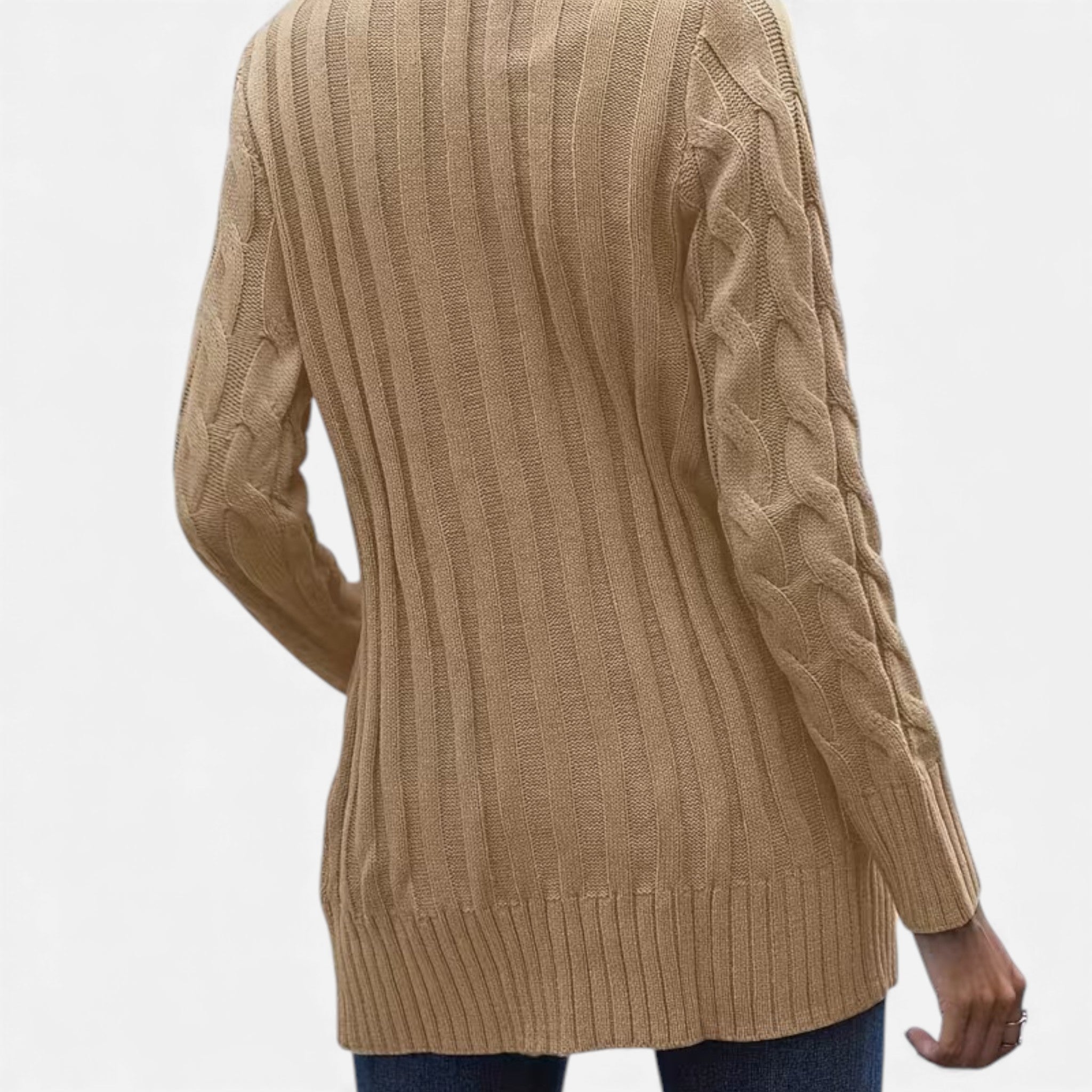 Monvéline | Women’s Cable Knit Cardigan – Heritage Soft-Touch Warmth
