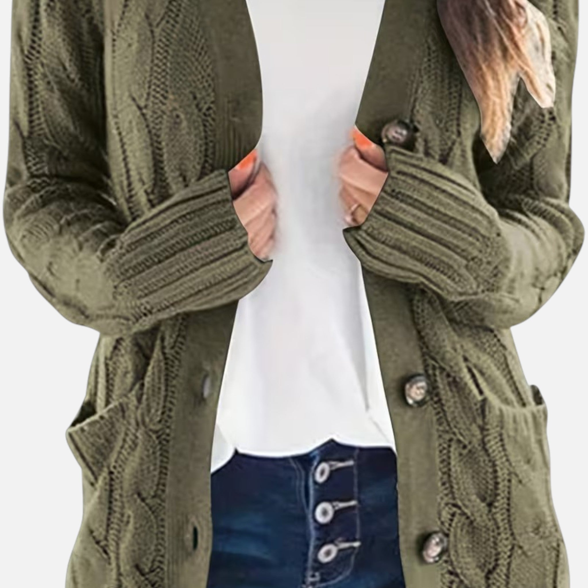 Monvéline | Women’s Cable Knit Cardigan – Heritage Soft-Touch Warmth
