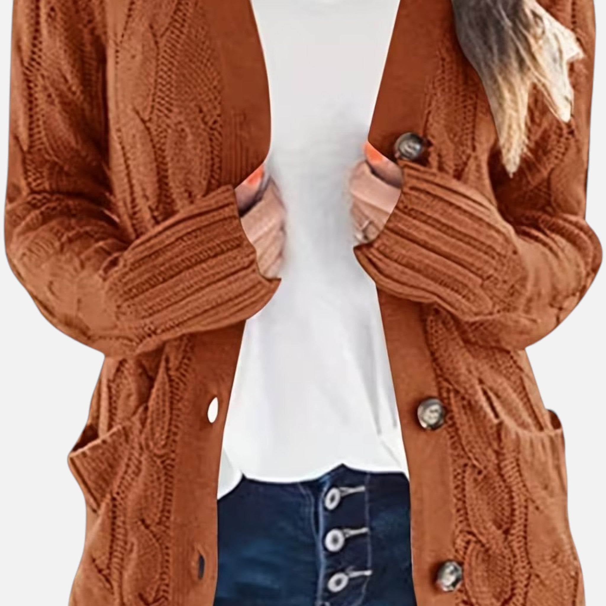 Monvéline | Women’s Cable Knit Cardigan – Heritage Soft-Touch Warmth