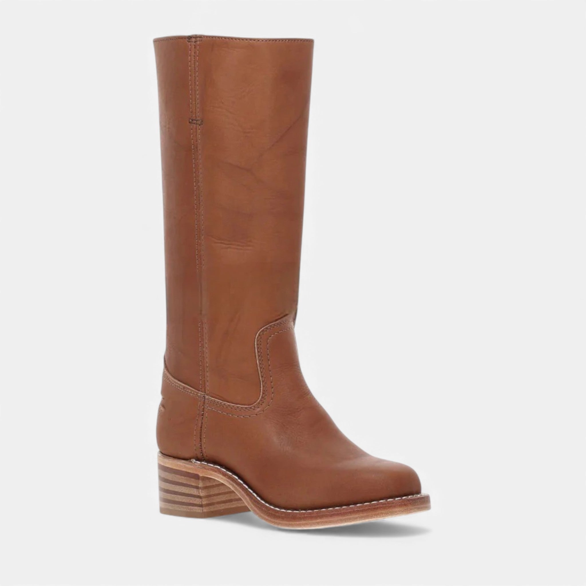 Monvéline | Women’s Knee-High Leather Boots – Classic Silhouette