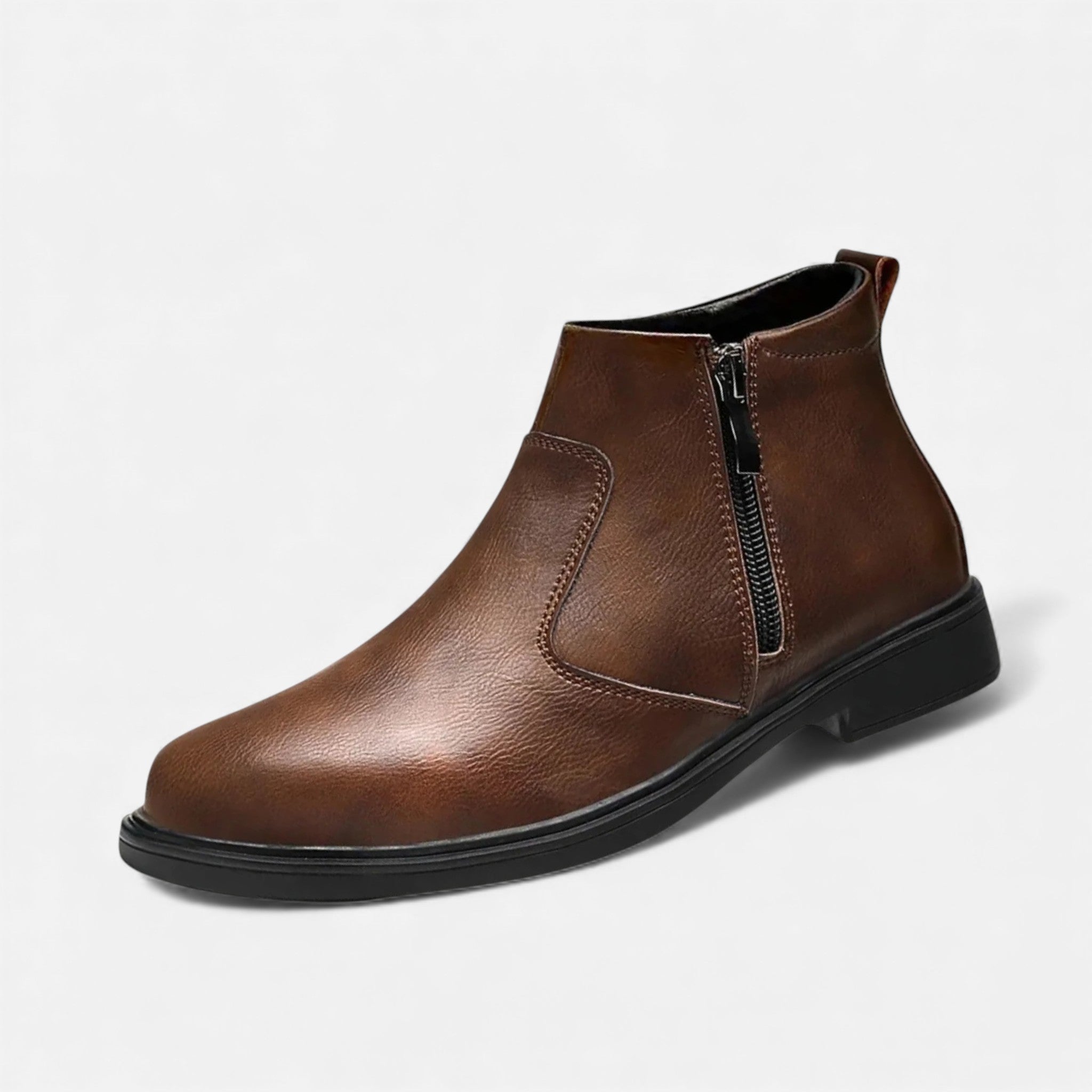 Monvéline | Men’s Leather Side-Zip Chelsea Boots