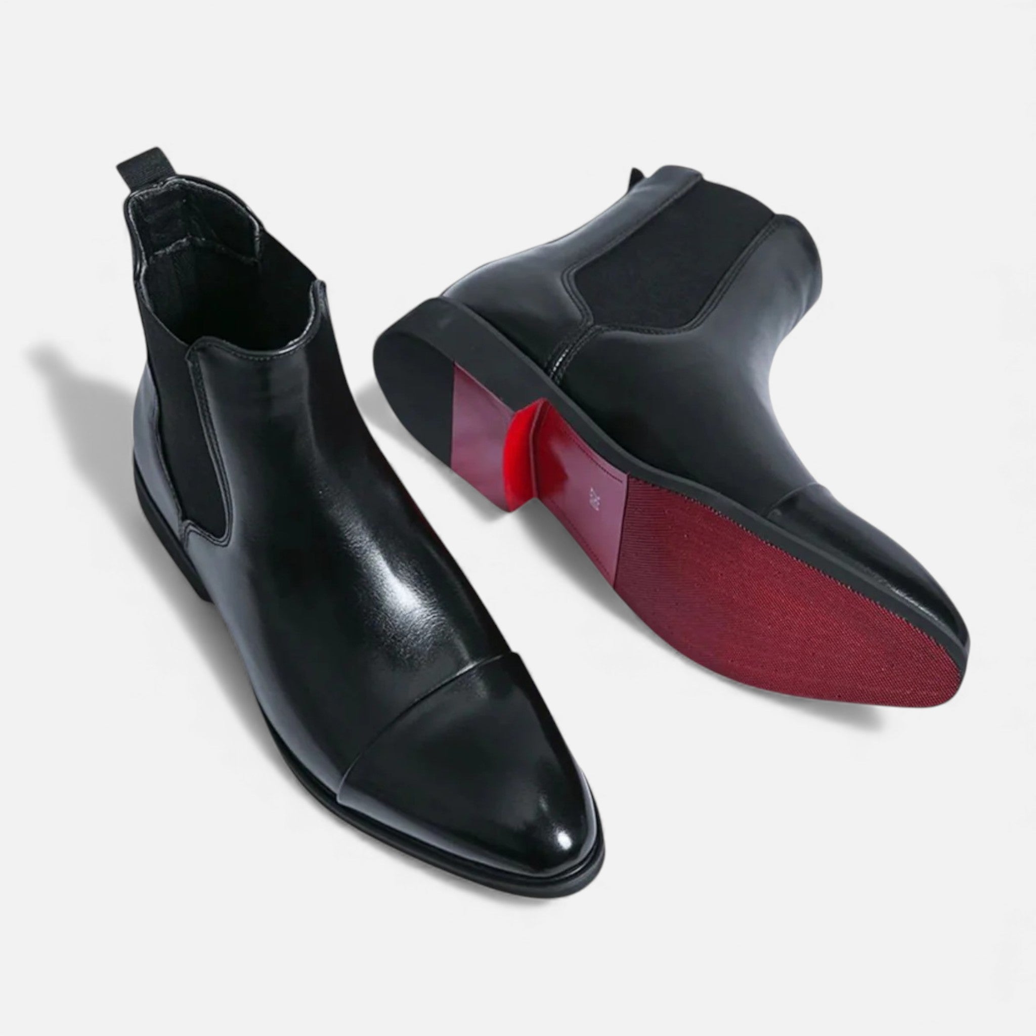Monvéline | Men’s Polished Leather Chelsea Boots