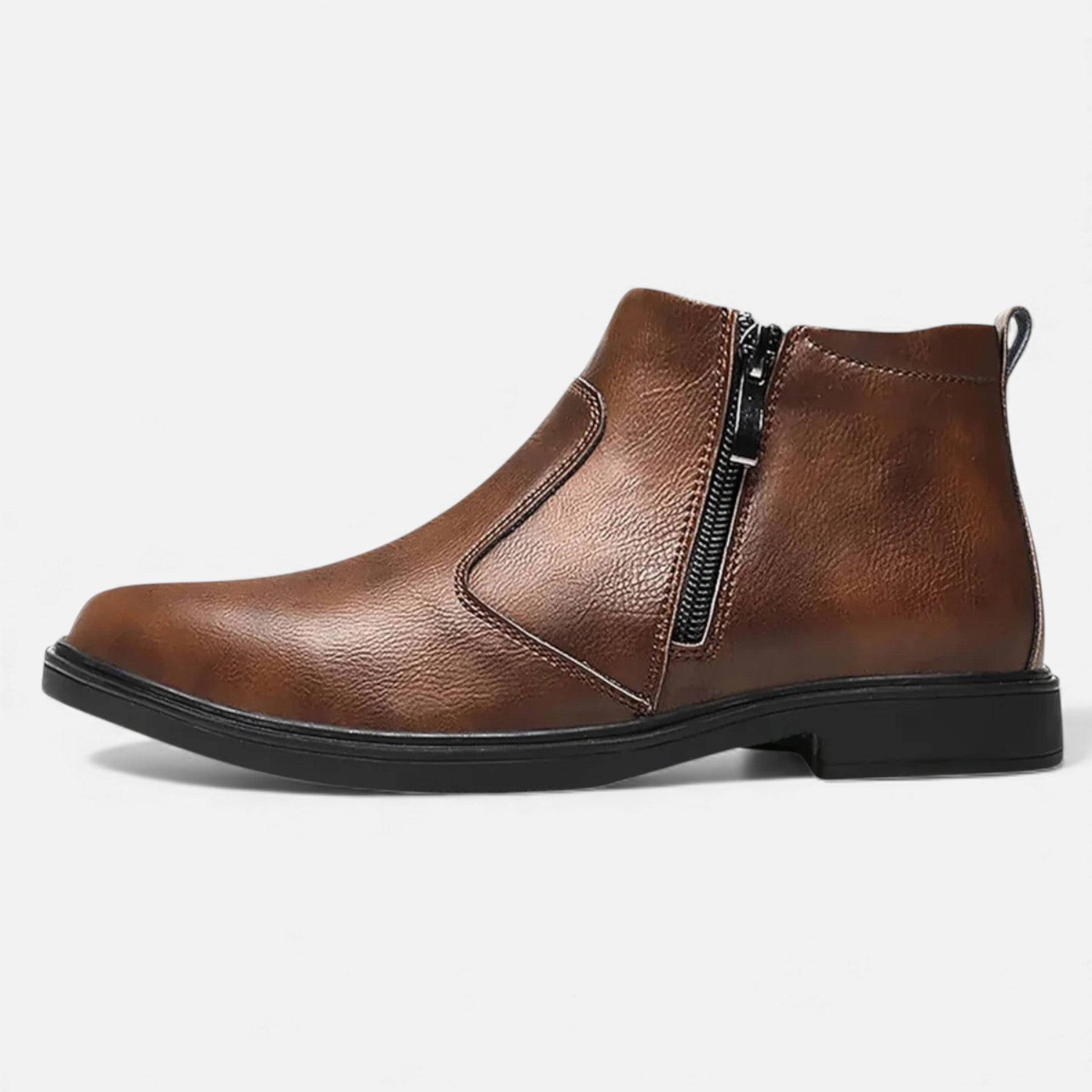 Monvéline | Men’s Leather Side-Zip Chelsea Boots