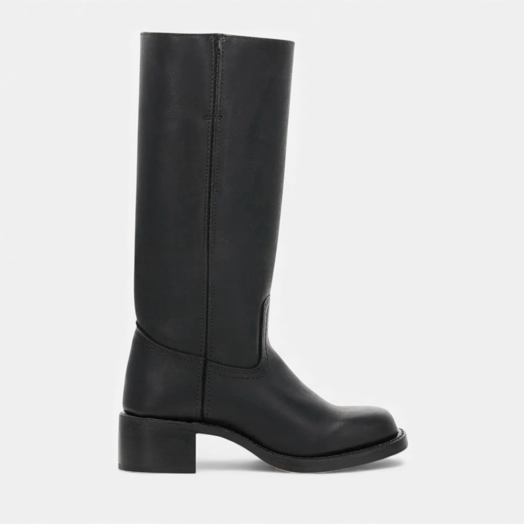Monvéline | Women’s Knee-High Leather Boots – Classic Silhouette