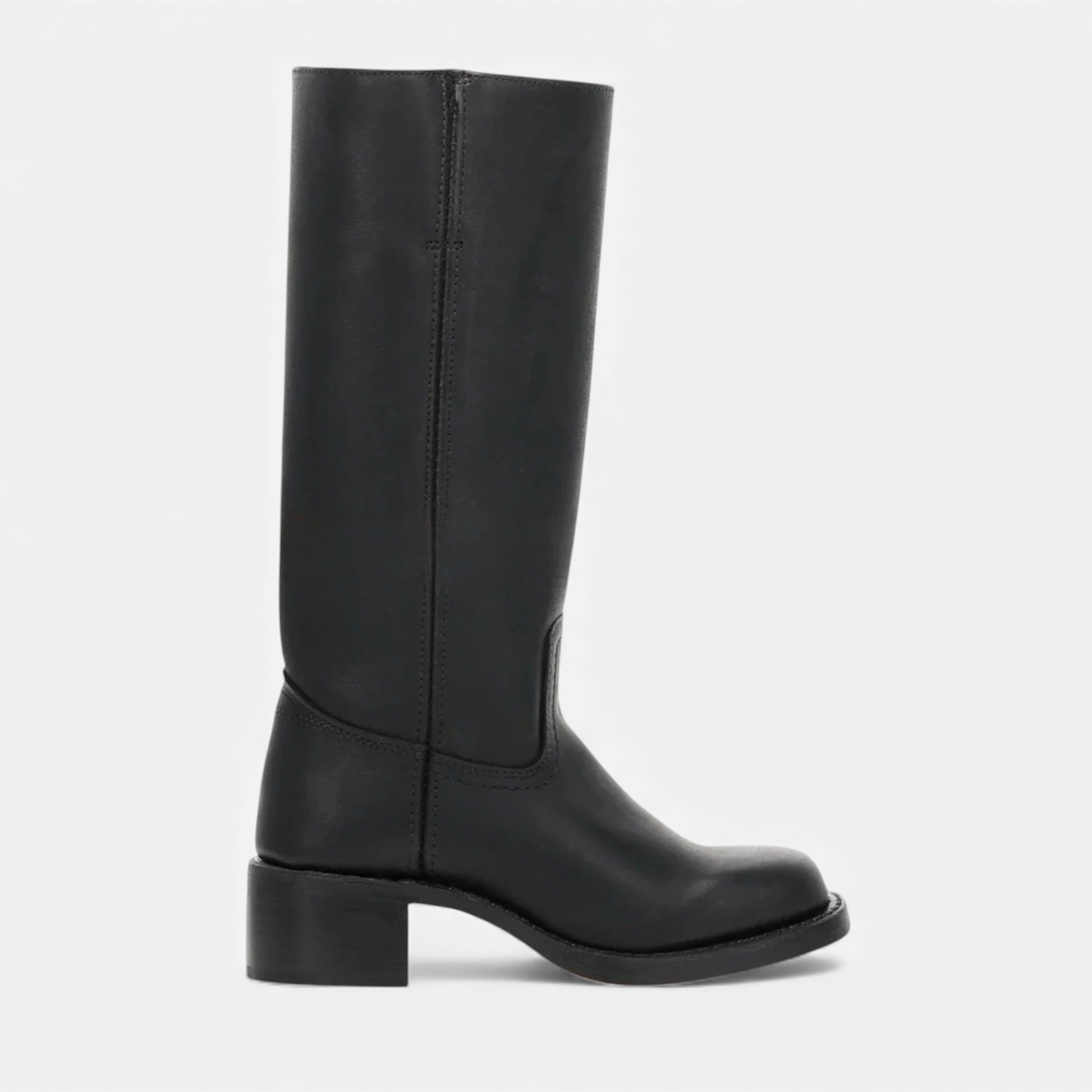 Monvéline | Women’s Knee-High Leather Boots – Classic Silhouette