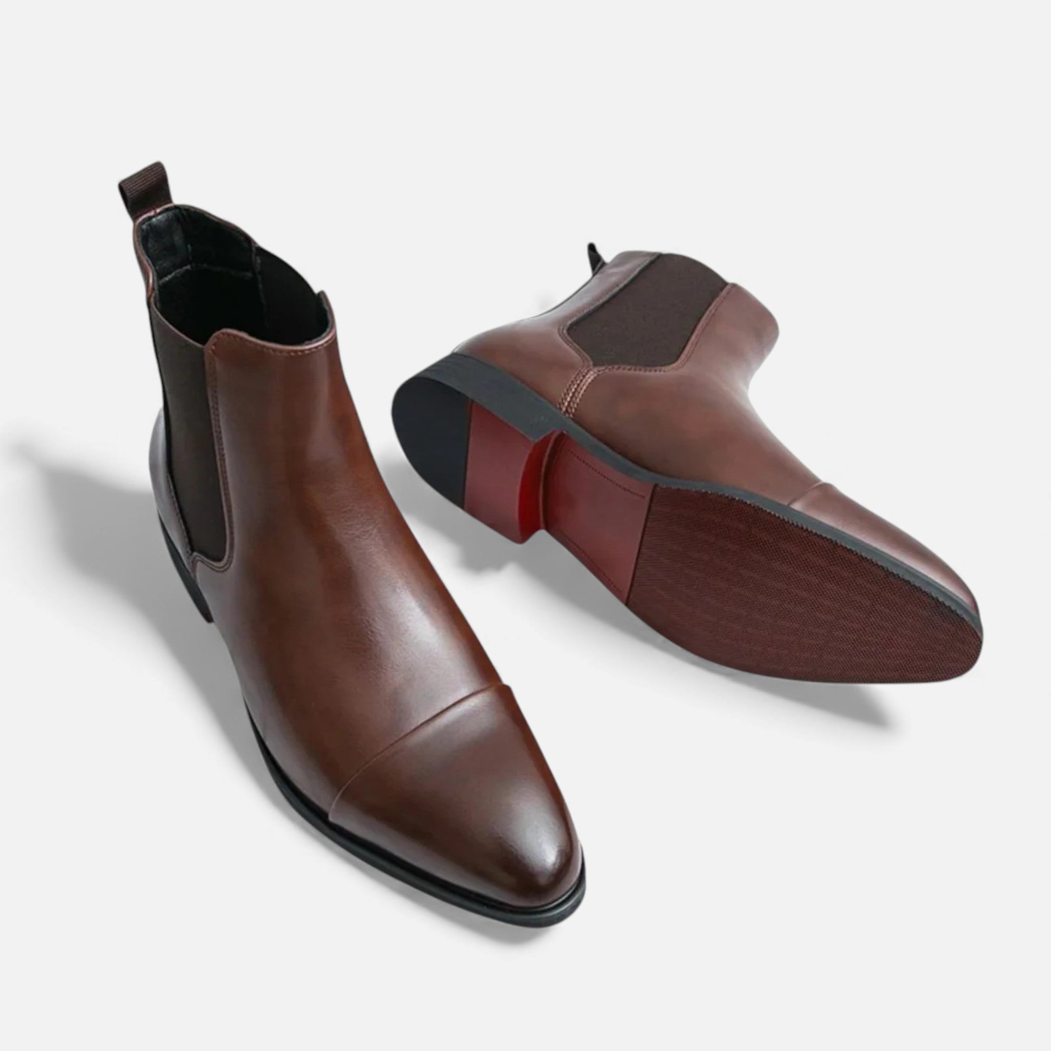 Monvéline | Men’s Polished Leather Chelsea Boots