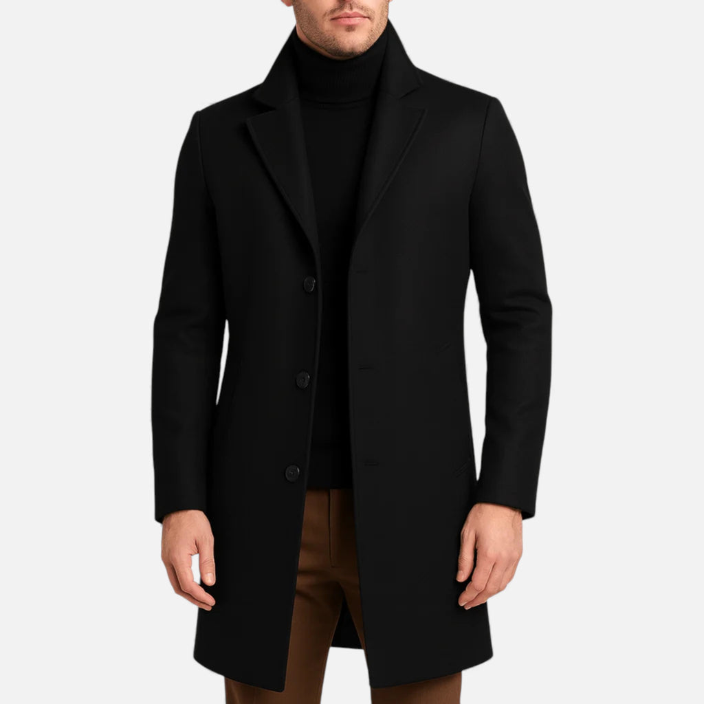 Monvéline | Men’s Long Coat – Timeless Tailored Elegance