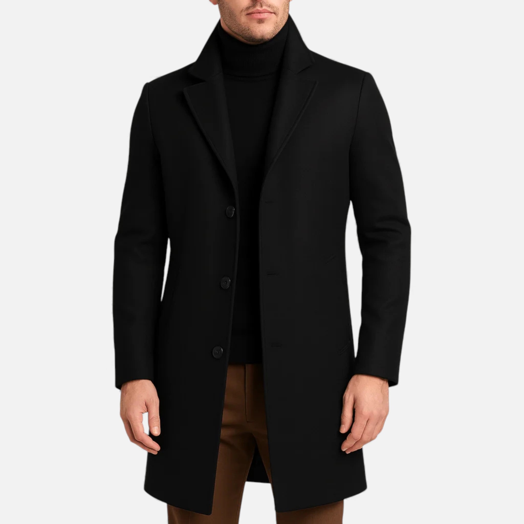 Monvéline | Men’s Long Coat – Timeless Tailored Elegance