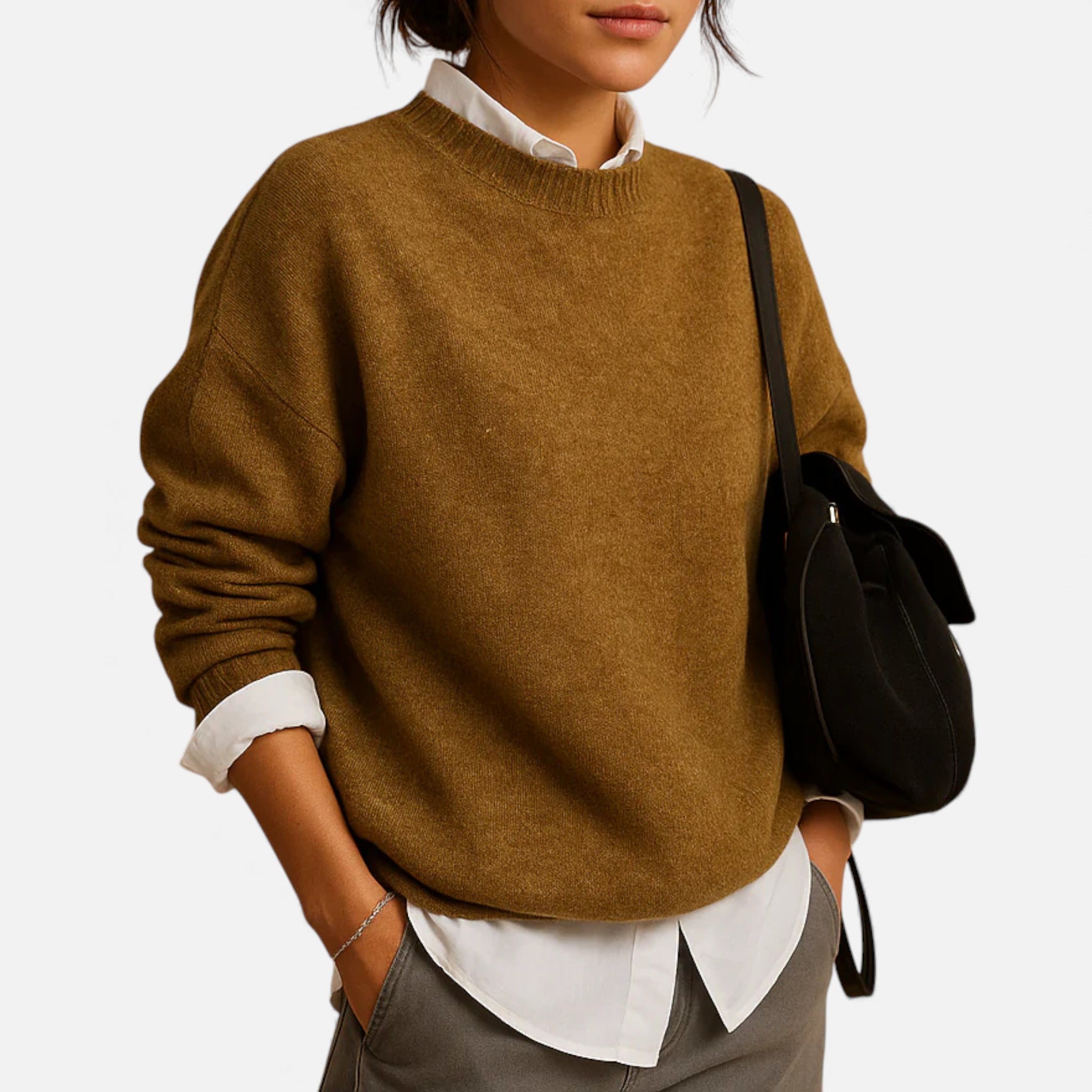Monvéline | Women’s Cashmere Sweater – Timeless Crewneck Elegance