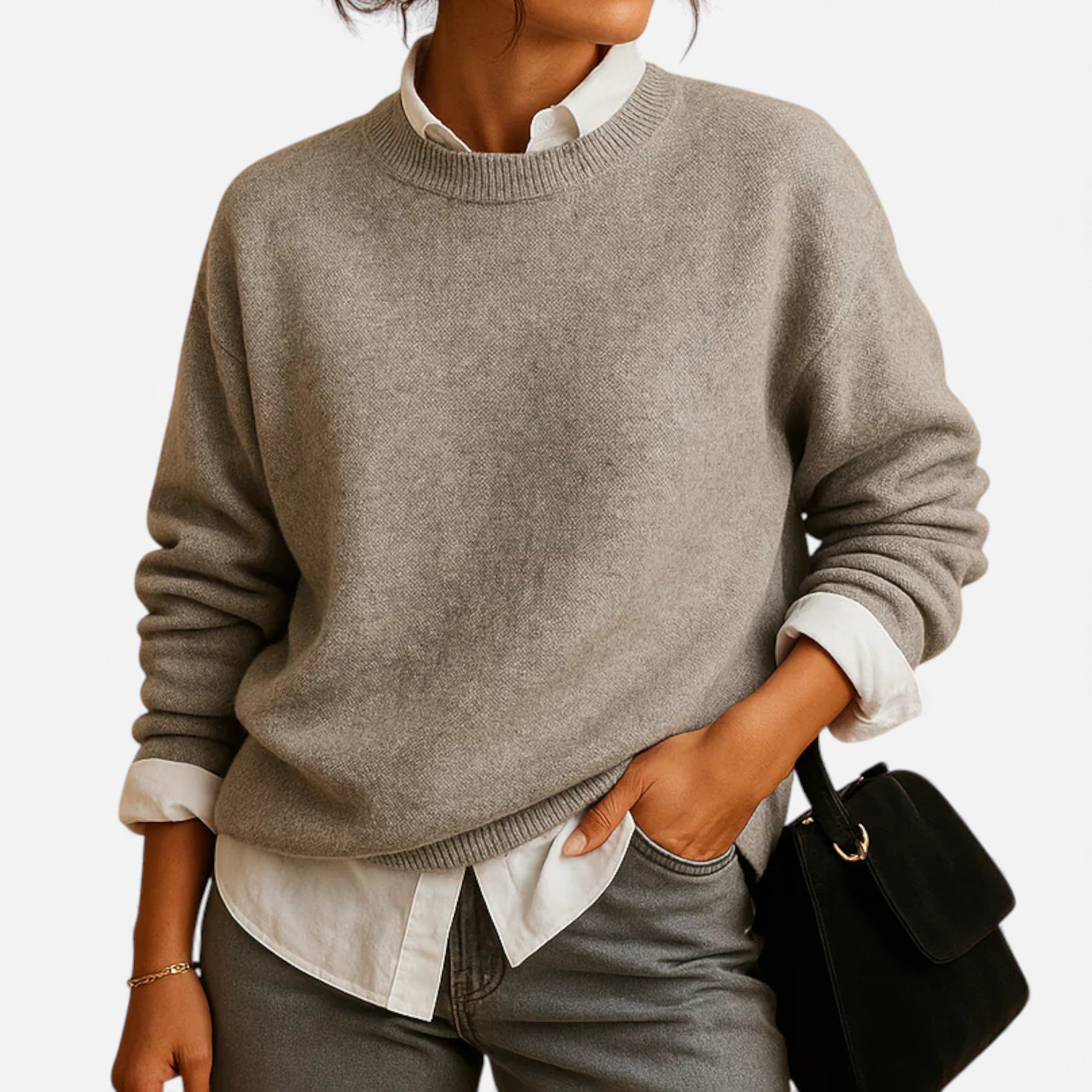 Monvéline | Women’s Cashmere Sweater – Timeless Crewneck Elegance