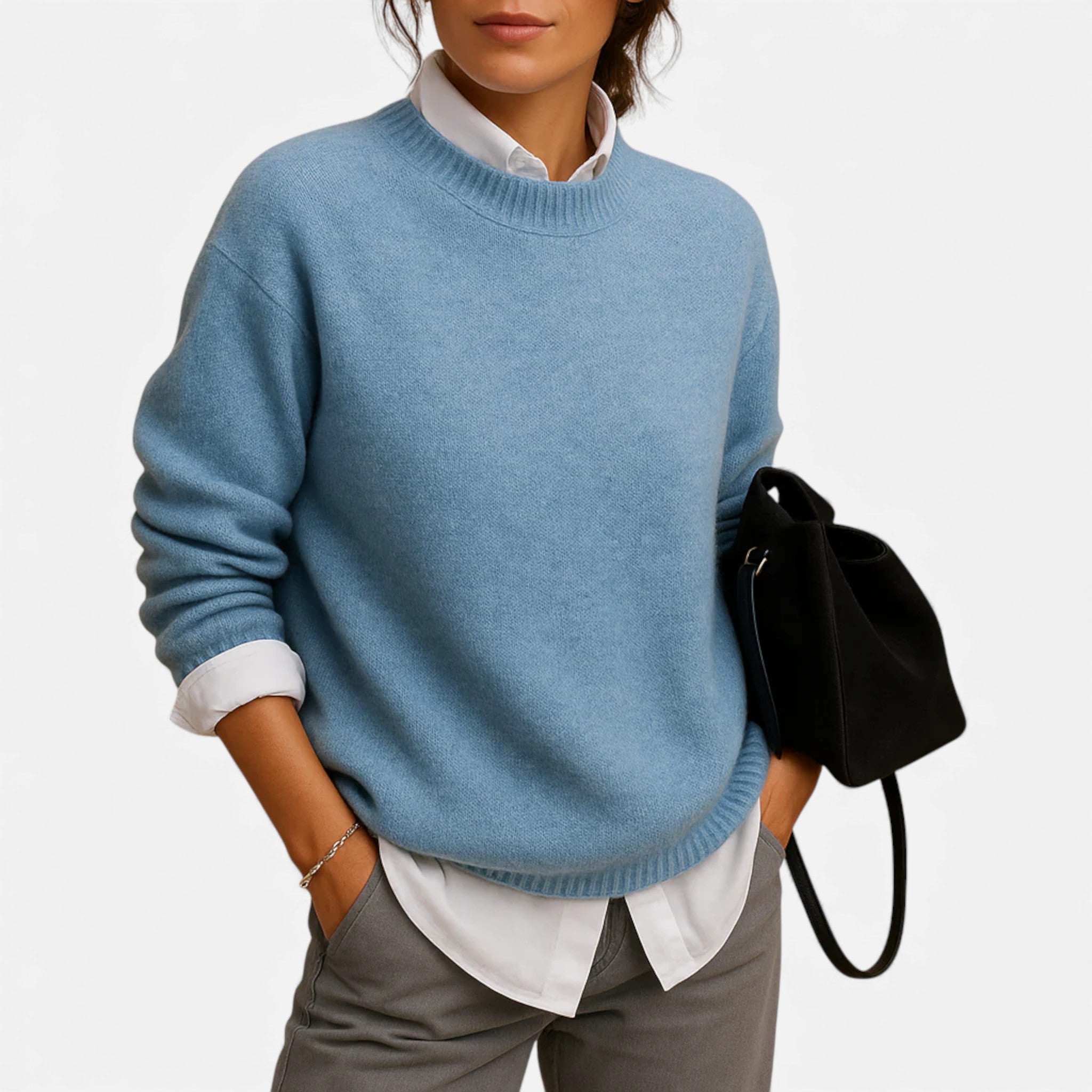 Monvéline | Women’s Cashmere Sweater – Timeless Crewneck Elegance