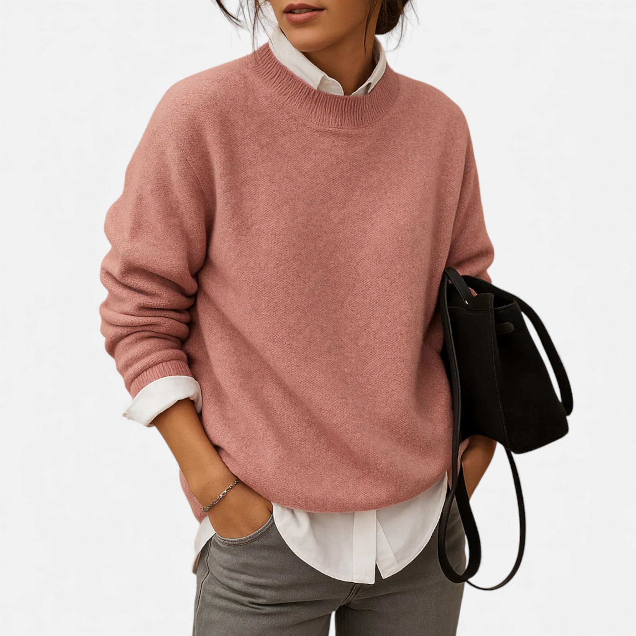 Monvéline | Women’s Cashmere Sweater – Timeless Crewneck Elegance